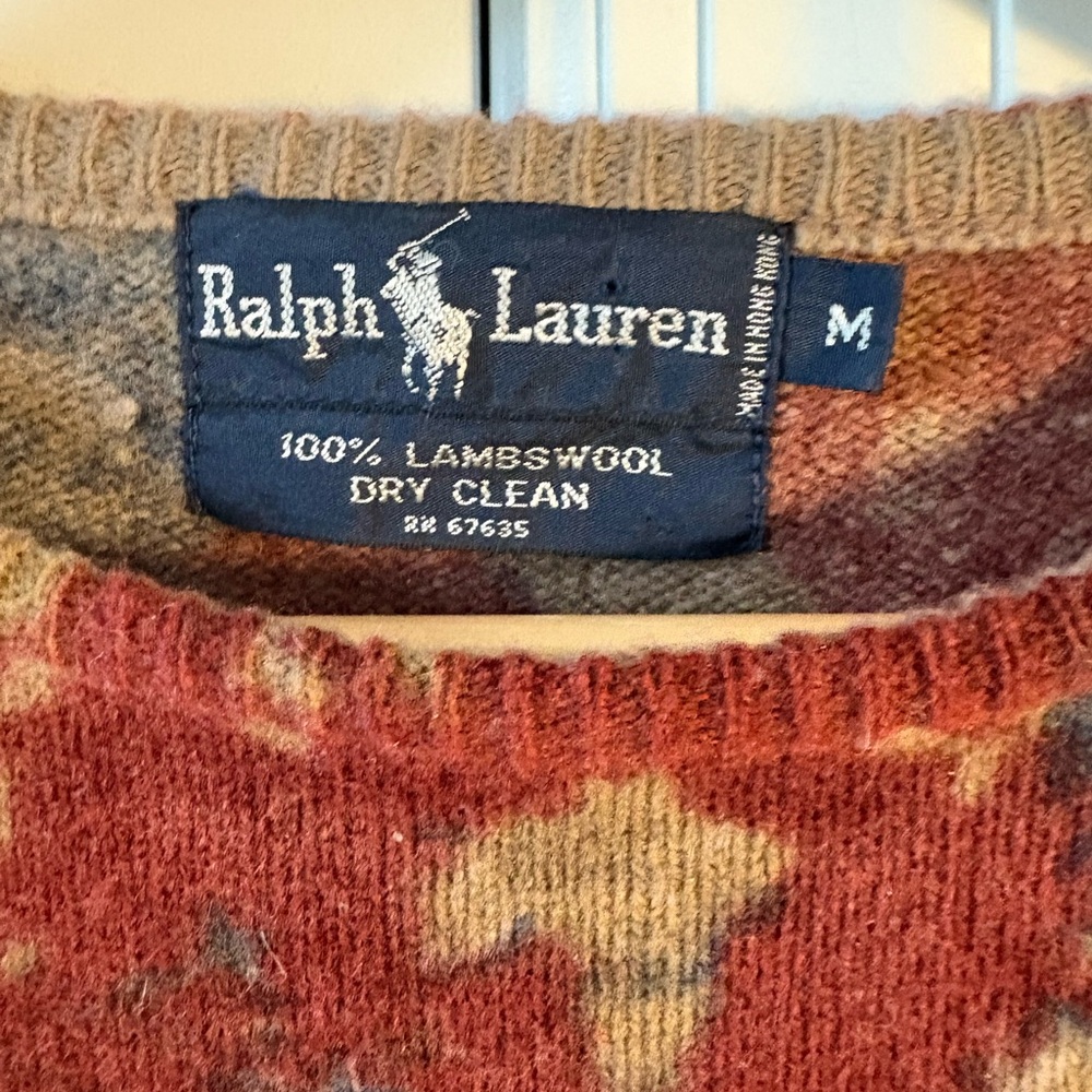 Vintage Ralph Lauren Floral Wool Sweater - Picture 6 of 9